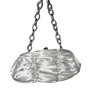 La REGALE 3 in 1 Purse Clutch Shoulder Handbag Formal Evening Bag Silver Grey